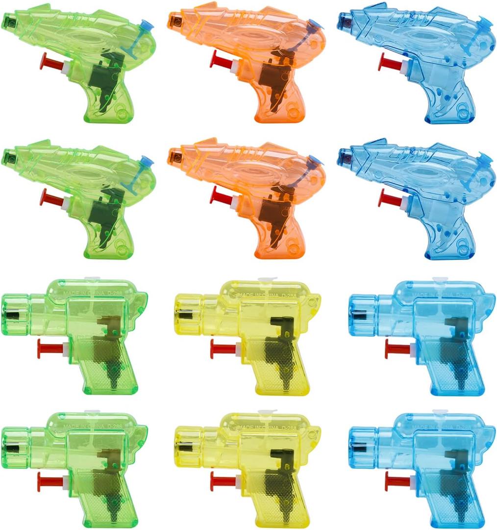 12 Packs Water Gun for Kids Squirt Toys Outdoor Beach Swimming Pool Game Summer Party Favor