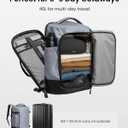 tomtoc Travel Backpack 40L, TSA Friendly Flight Approved Carry-on Luggage Hand Water-resistant Lightweight Business Rucksack, Durable Large Weekender Bag Daypack Fits 17.3 Inch Laptop