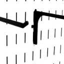 Wall Control 6in Reach Extended Hook Pair - Slotted Metal Pegboard Hooks Pegboard and Slotted Tool Board  Black (2 Count)