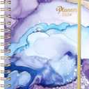 2 x 2024 Planner - Planner 2024, Jan 2024 - Dec 2024, 2024 Weekly Monthly Planner with Tabs, 8.4" x 6.3", Hardcover, Back Pocket, Elastic Closure