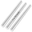 3PCS Aluminum Rod 1 inch Aluminum Round Bar Stock 6061 Solid Extruded Lathe Bar Stock Aluminums Round Rod 16 inch Round Aluminums Bars for Industrial, DIY Craft