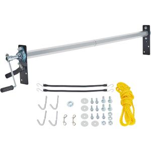 VEVOR Hand Crank Tarp Roller Kit, 64" to 104" Wide, Aluminum Alloy, Manual Cab Level Dump Truck Tarp Roller with 7" Sponge-Wrapped Handle, Perfect for Dump Trucks, Trailers, Trash Haulers (No Tarp)