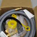 5369 Propane to Natural Gas Conversion Kit, 12FT 3/8" ID Natural Gas Hose with Quick Connect for weber, char-broil, blackstone, Pizza Oven, Fire Pit, Generator(Only Applicable to Devices with 3/8" ID)