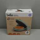 bella Flip-n-Store Waffle Maker with EverGood Ceramic Nonstick Coating, Fits-anywhere Kitchenware, Power Indicator Light, Cool Touch Handle & Cord Wrap, 7 Wide & 1" Deep Plates, 1000 Watt, Seaglass