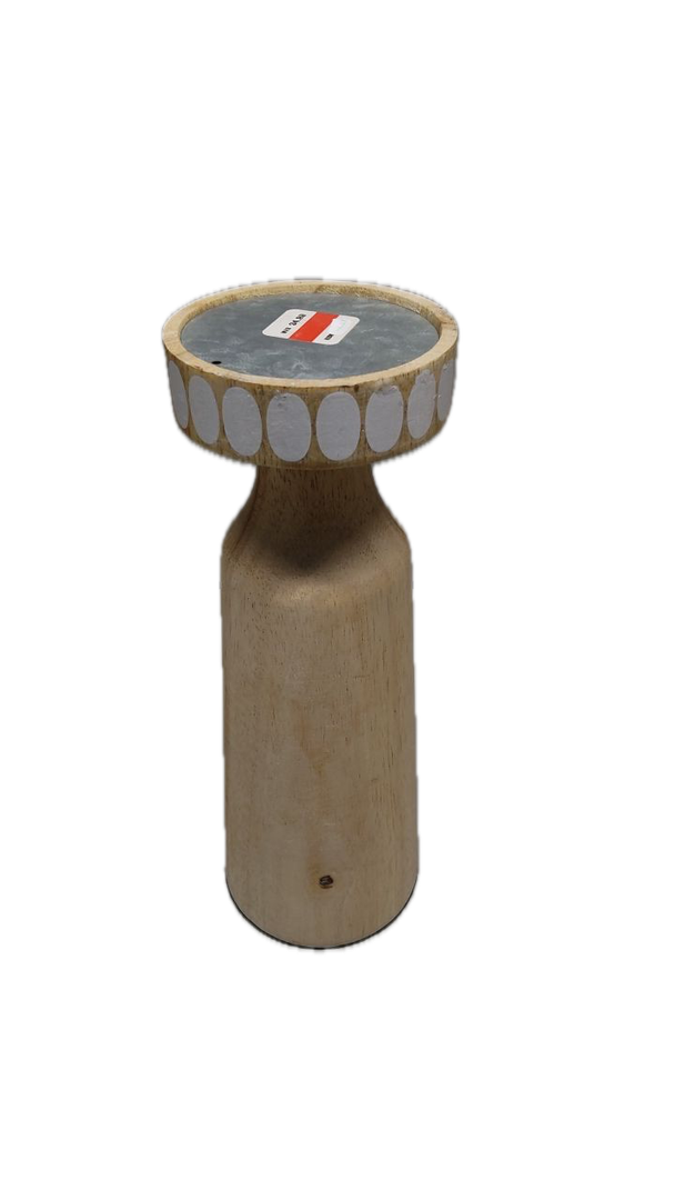 Wood Candle Holder 10"