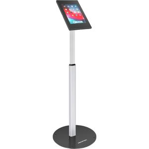 AboveTEK Anti Theft iPad Floor Stand, Robust Security Kiosk POS Tablet Stand, Height Adjustable Secure Holder Enclosure w/Lock and Key Mechanism for iPads/iPad Air/iPads Pro, Ideal for Retail Business