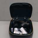 Mini Countertop Trash Can with 5 Rolls of Trash Bags, Waste Can with Press Type Lid, 0.5 Gallon/1.5 Liter Wastebasket Trash Can Dispenser, Mini Bin for Bathroom Vanity,Coffee Table (Dark Green)