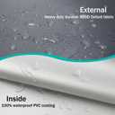 Dog Bed Cover,Waterproof Tough Plastic DIY Pet Bed Cover,Non Stick Hair Easy to Clean Rectangular Fillable Dog Bed Covers with Zipper(Dark Grey,54" L x 44" W x 4" Th,Cover Only)