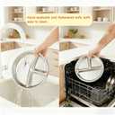 MYOVPLUT Stainless Steel Kids Plates Set of 6, 9 Inch Divided Plate for Adults and Toddlers,Metal Portion Control Plates for Balance Lunch, Bariatric & Diabetic Diet,Unbreakable,Dishwasher Safe