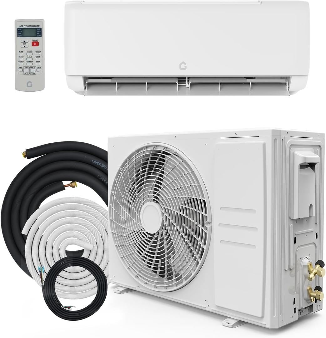 Mini Split AC/Heating System (11,500 BTU 115V, White)