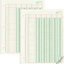 gisgfim 2 Pads 100 Sheets Columnar Analysis Pad 3 Hole Punch Accounting Ledger Book 8-1/2 x 11 Ledger Paper Pad Double Page Format Columnar Pads for Business Bookkeeping & Data(5 Column Ledger)