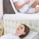 Wedge Pillow, Memory Foam Bed Wedge Pillow for Sleeping, Acid Reflux, Back Pain, Post Surgery, and Snoring, Designed with Washable Cover