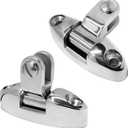 Bimini Top Swivel Deck Hinge with Removable Pin Stainless Steel 316 Marine Grade 180 Degree Adjustable Bimini Top Hardware Swivel Side Mount Quick Release Hinge with Screws