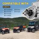 410-52310 12V New Starter Motor Compatible with Kubota RTV 1100 RTV-X1100C RTV 1140 RTV-X1140 RTV-X1120 RTV-X900, Replace 428000-5400 428000-5401 77700-02602, 1.4KW OSGR