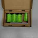 Amazon Basics 4-Pack Rechargeable D Cell NiMH Batteries, 10000 mAh, Pre-Charged, Recharge up to 1000x Times