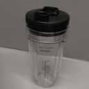 Ninja Blender Cups Replacement 24oz Compatible with Ninja BN401, BL450, BL456, BL480, BL2012, BN751, BN801, SS101, SS151 3 Pack with To-Go Lids