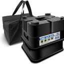 ROBLOCK Trailer Jack Block, 4 Pack RV Camper Stabilizer Blocks for Travel Trailer, G.V.W: 25000 lbs, Use for Any Tongue Jack, Post, Foot, 5th Wheels, Round or Square or Scissor Stabilizer (Black)