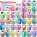 Butter Slime Kit 34 Packed Two-Toned Colorful Slime, Stress Relief Toys, Party Favors for Kids Girl Boys Kids 6 7 8 9 10 11 12