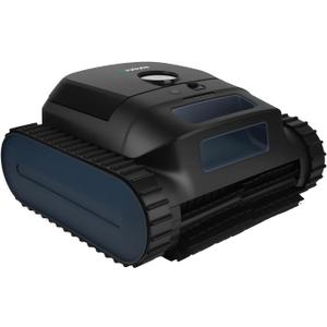 Cordless Robotic Pool Vacuum Cleaner, Wall & Waterline Climbing, 95-Min Runtime, for Above Ground/Inground Pools, APP Support,White and Black