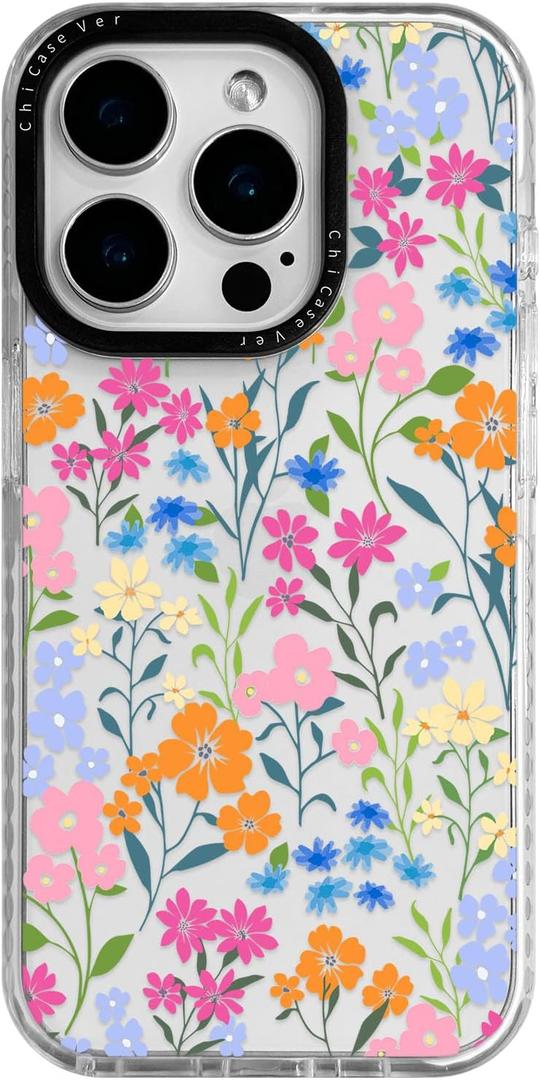 for iPhone 16 Pro Case Vibrant Colorful Garden Bloom Floral