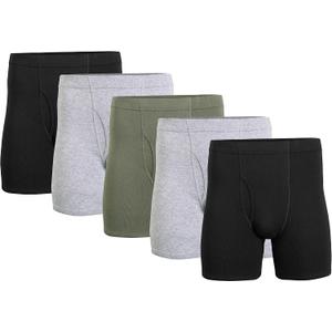 Gildan Men's Underwear Covered Waistband Boxer Briefs, Multipack (XL)