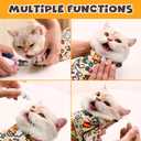Cat Grooming Wrap, Self-Adherent Soft Cat Blanket to Wrap, Nail Clipping, Anti-Bite, Anti-Scratch, Anti-Escape Calming Wrap (Dalmatian Print, 3-6 lbs)