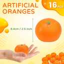 Toopify 16 Pcs Artificial Oranges, Decorative Fake Oranges for Decoration Lifelike, Realistic Fake Fruit Oranges for Christmas Home Kitchen Festival Party Decoration