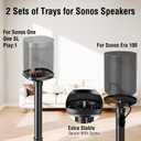 ELIVED Speaker Stands for Sonos Era 100 and Sonos One, One SL, Play:1, Height Adjustable 35"- 43.4" Speaker Stands Pair, Surround Sound Speaker Stand with Cable Management, 11 LBS Loading, YD5036