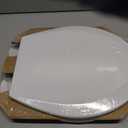 BEMIS 500EC 390 Toilet Seat with Easy Clean & Change Hinges, 1 Pack Round, Cotton White