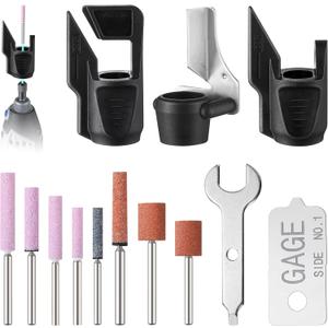 Dreyoo 13 Pieces Chainsaw Sharpening Kit, Chainsaw Sharpeners Tool Compatible with Dremel A679-02 Sharpening Outdoor Gardening Tools, Chainsaws and DIY Projects