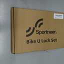 Sportneer Bike U Lock - 18mm Shackle Heavy Duty Bike Lock with 6ft Security Cable - Bicycle U-Locks with Sturdy Mounting Bracket for Road, Mountain, Electric and Folding Bike, Size 9.85''x6.3''