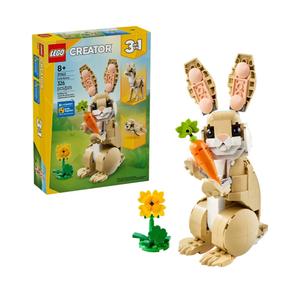 LEGO Creator 3 in 1 Cute Bunny Toy - Building Toy Set with 3 Build Options, Bunny, Seal, or Llama - Animal Figures for Kids, Girls and Boys, Ages 8+ - Gift Idea for Birthdays - 31162