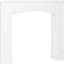HOMCOM Modern Fireplace Mantel, Surround Mantels for Fireplace with Decorative Pattern Interior Width 29" White