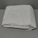 FRESH IDEAS Ideas Ruffled Eyelet Bed Skirt Dust Ruffle with Gathered Styling and Embroidered Details, 14" Drop Length, Queen, White