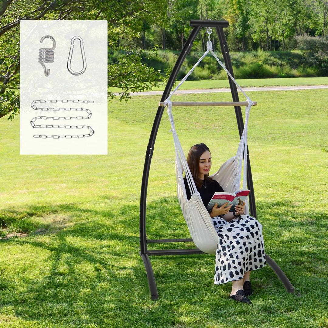 G TALECO GEAR C-Type Hanging Hammock Chair Stand, Heavy Steel Swing Hammock Chair Stand, Suitable for Indoor and Outdoor Swing FrameSeat not Include