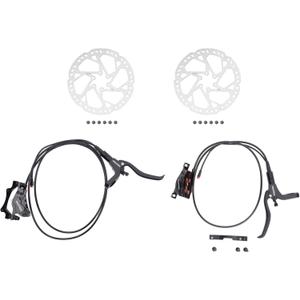 MACFOX E-Bike Four-Piston Hydraulic Disc Brake Replacement Set, Delivering Superior Braking Performance, Hydraulic Brake Upgrade for X1S