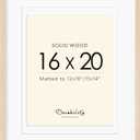 16x20 Picture Frames Matted for 11x14 and 12x16 Picture, Solid Wood with Oak Wood Grain, Double Mats Photo Frame with Plexiglass Fits 3 sizes, Tabletop or Wall Mounting Display, Oak, 16x20" -1 pack
