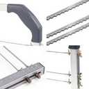 Cake Leveler,3 Blades Adjustable Cake Slicer Stainless Steel, 20.9"