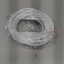 Helunsi 32.8ft Cloth Covered Lamp Cord, 18 AWG 2 Conductor White Vintage Electrical Cord Braided Electrical Wire, 18 Gauge Round Rayon Fabric Covered Wire for DIY Antique Industrial Lighting Project