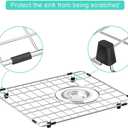 2Pack Sink Protector Grid 13" x 15", Stainless Steel Sink Protectors for Kitchen Sink, Rust Resistant Sink Grate for Bottom of Kitchen Sink with Sink Strainers