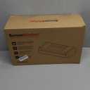 Bonsenkitchen Vacuum Sealer for Food, Easy-Lock Handle Vacuum Sealer Machine with Bag Clip, Built-in Cutter and Bag Storage for Sous Vide and Meal Prep, 1 Roll Bag & 10 Pre-Cut Bags, Silver (Fully Stainless Steel)