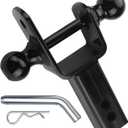 ATV/UTV Dual Ball Trailer Hitch Receiver Hitch Towing Ball Mounts 5000 LBS GTW-Multi Hitch,2 Inch & 1-7/8 Inch Ball,Fits 2-inch Receiver,1-inch Rise,3-in-1 ATV/UTV Multi-Hitch with Pin by puxyblue