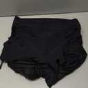 ATTRACO Women Swim Shorts High Waisted Swimsuit Shorts Swim Bottom Board Shorts (Large, Black(crossover Waist))