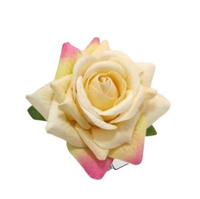 CROWN GUIDE 4-Pack Rose Flower Bridal Hair Combs Women Wedding Hair Accessories Pieces For Brides Flamenco Dancer Hairstyles (One Size)