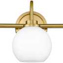 Gold Bathroom Light Fixtures, 3 Light Gold Modern Bathroom Light Fixtures Over Mirror with White Milk White Globe Glass Shade for Bathroom