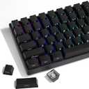 XVX PBT Keycaps - Side Print Keycap Set, Double Shot Shine Through Custom Keycaps, Black Keycaps OEM Profile 136 Keys, Minimalist Style Phantom Keyboard Keycap for Mechanical Keyboards (Black)