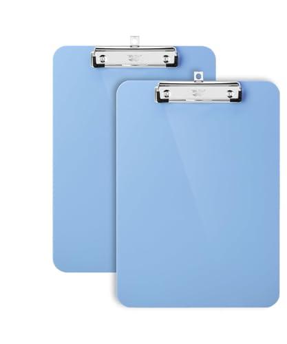 Mr. Pen- Plastic Clipboard, 12.5" x 9", 2 Pack, Clipboard Plastic, Low-Profile Metal Clip with Retractable Hanging Hole