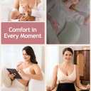 JOYNCLEON Wireless Hands-Free Pumping Bra, Adjustable with Extendable Straps and Hook Extende (US, Alpha, X-Large, Regular, Regular, Black, Nursing Bra)
