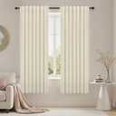 KOUFALL 52x72 Inch Length Ivory Back Tab Velvet Curtains