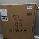 MILCIL Swivel Counter Height Stool with Back Bar Chair Farmhouse Pink